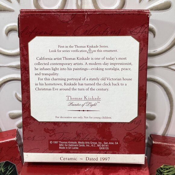 Hallmark Thomas Kinkade Christmas Ornament Collection Four Boxed Decorations - Picture 6 of 16